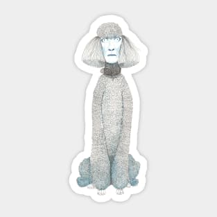 Weird poodles - don't worry, be happy Sticker